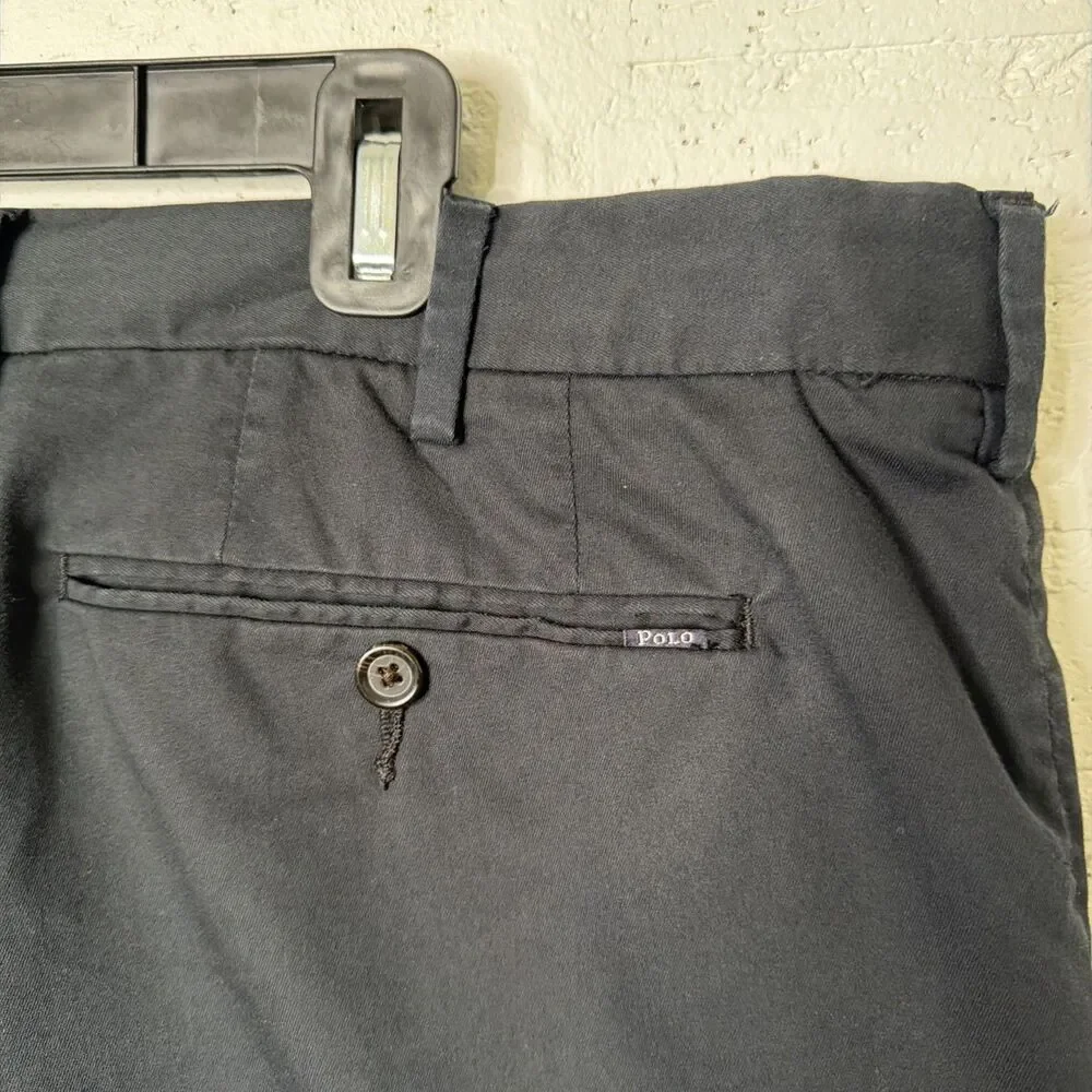 Polo Ralph Lauren Stretch Classic Fit Shorts Black 36 Preppy Golf Hamptons
